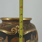Japanese Moriage Satsuma Vase Lamp Base Gold Gilt Raised Relief 14.5" Antique