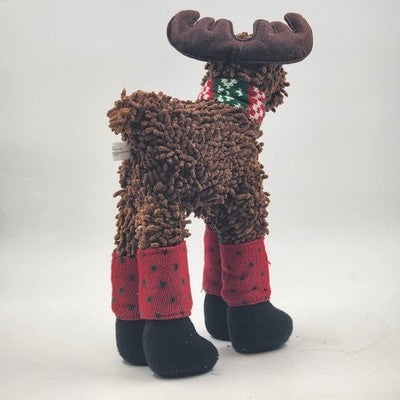 Plush Stuffed Animal Standing Moose Piercing Bling & Chain 14" Christmas Decor