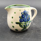 Hadley Pottery Oversize 12 oz Creamer 3.5" Blueberry Bouquet Hand-Painted Vtg