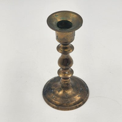 Solid Brass Victorian Candle Holder 5.75" Vintage Candlestick Made in India