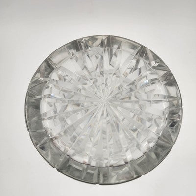 Imperlux Germany 12"x5" Lead Crystal Vase Flared Hand Cut Floral VTG Glass