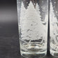 2 Avon Winter Scene Horse & Sleigh Drinking Glasses 2.8"d x 6.25"h Vintage 1995