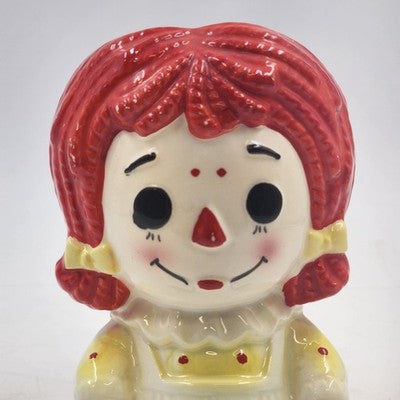 Rubens Original Raggedy Ann Ceramic Planter Vase 6" Original Japan 1976 Vintage