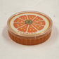 Florida Souvenir Round Playing Card Deck 3" Orange Graphic with Case Hong Kong