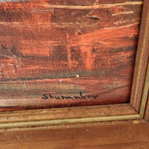 Donald Art Company NY Framed Landscape Lithograph House Print USA by Schumaker