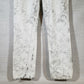 Soft Surroundings Sz 4 White Faded Floral Print Stretch Skinny Denim Jeans 30x32