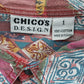 Vintage Chicos Design Geometric Button Up Shirt Womens Size 1