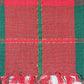 9 Fabric Placemats Red Green Gold Plaid Fringe Holiday Christmas Vintage 15"x15"