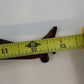 South African Hand Carved Wood Giraffe Salad Serving Fork Spoon Set Brown 13"