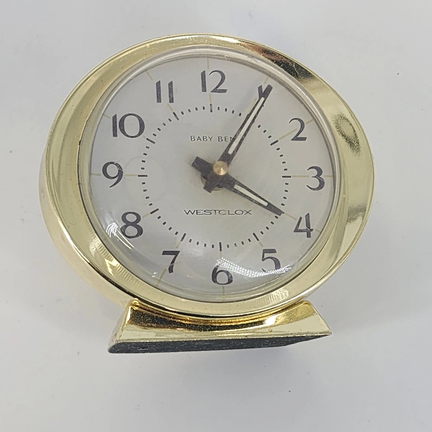 Westclox Baby Ben Alarm Clock Gold Tone 0916 Manual Wind Desktop Nightstand