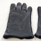 Ladies Black Leather Gloves Fleece Lined Med/Large Stretch Inset Winter Vtg NWT