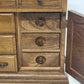 Prestige Wood Jewelry Box Cabinet 11 Drawer Louvered Doors Felt Lined 17"