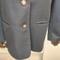 Club Classics Black 3-Button Wool Blazer with Notched Collar Front Pockets Sz 6