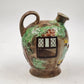 Radford Art Pottery Flagon Jug Hand Painted Wine Village Pub Scene England Vtg