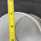 Apothecary Jar Blue Tea Rose in White Frosted Milk Glass with Gold Trim 9" x 4"d