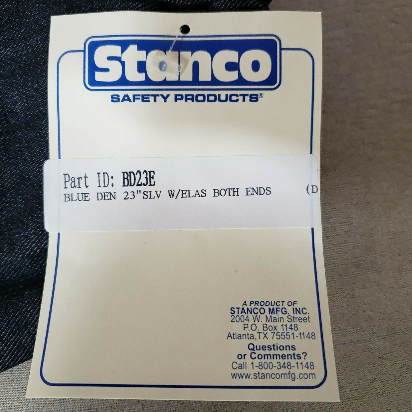 Blue Denim Protective Sleeves by Stanco 1 Pair of 23" with Elastic on Both Ends