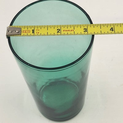 Set 6 Libbey Emerald Green Tall Tumbler Iced Tea Glasses Drinkware 6.25"x3.25"