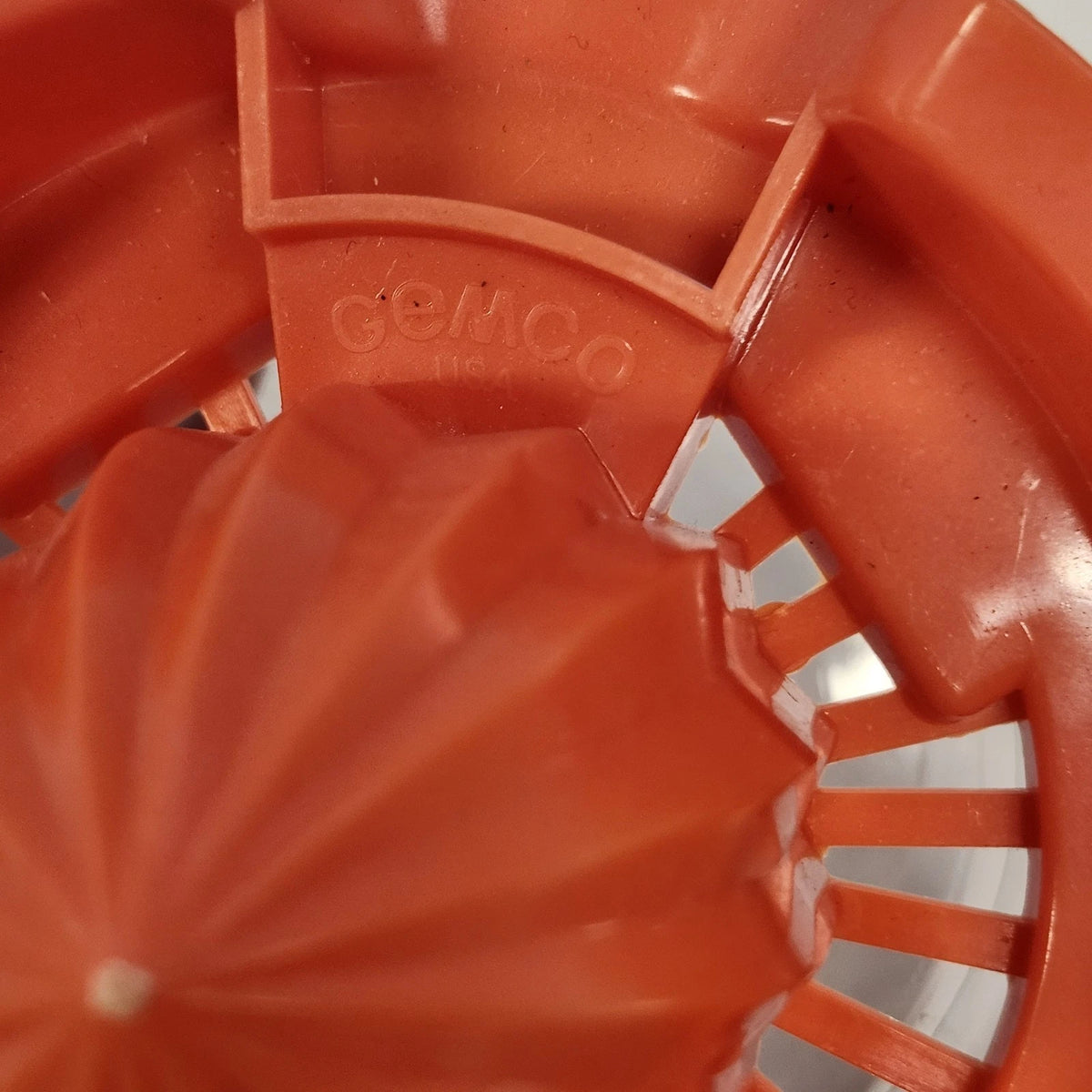 Gemco Citrus Juicer Orange Plastic Reamer Clear Glass Jar USA Manual Squeezer