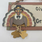 Give Thanks With a Grateful Heart Hanging Wood Fall/Thanksgiving Decor Sign 12"