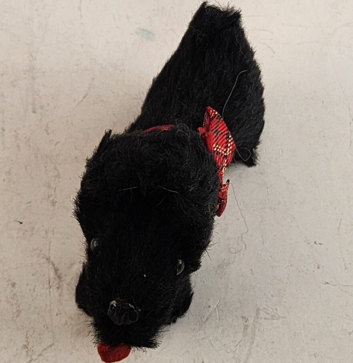 Plush Scottie Dog Scottish Terrier Hard Stuff Vintage Small 4" Toy 1970s Mini