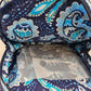 Vera Bradley Crochet Backpack Woven NWT Light Blue Navy Straps 12.75” x 10.5