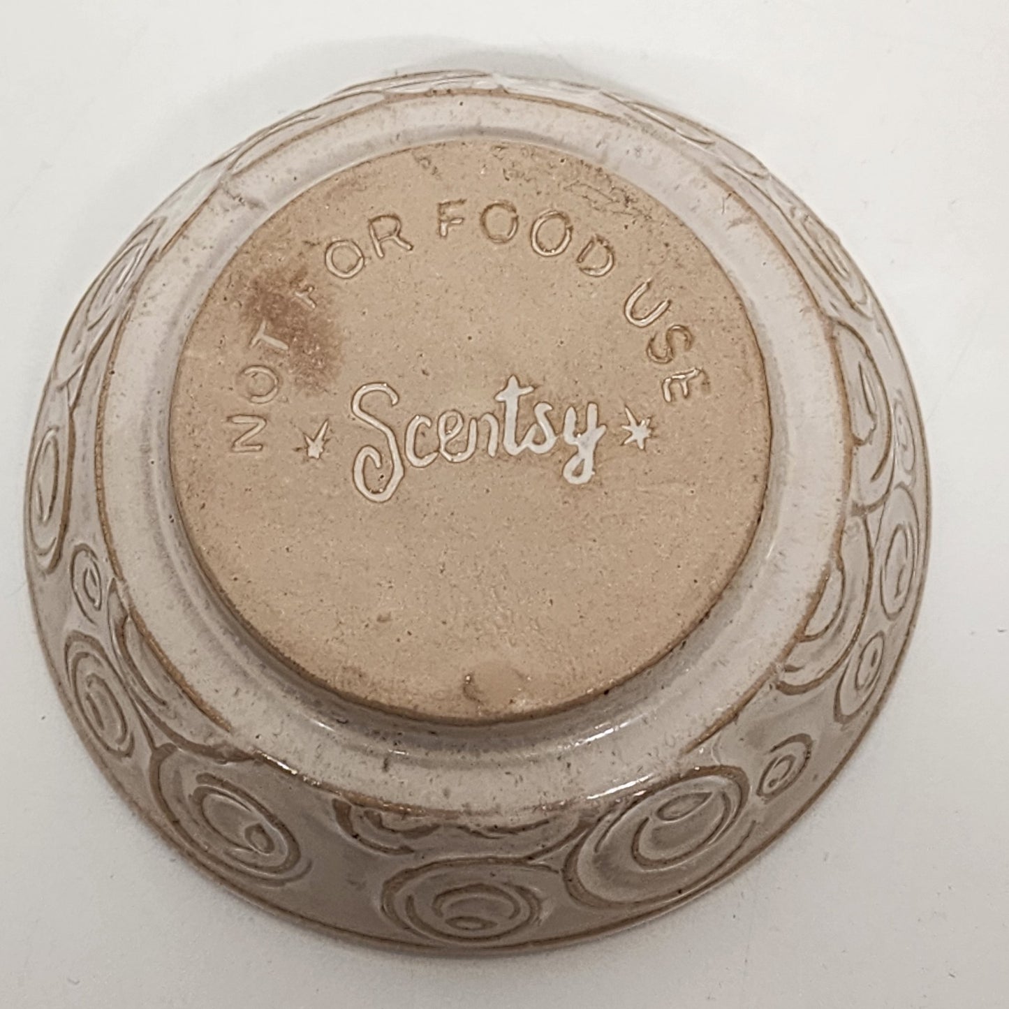 Scentsy Angora Warmer Beige Cream Tan Swirl Pattern Portable Luminaire Lamp 6 in