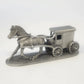 Spoontiques PP643 Horse & Buggy Pewter Figurine Amish Carriage Gray 1986 Vtg