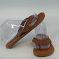 Mad Love Sandals Brown Fringe Moccasin Thong Flip Flop Women's 8 Flat Sole China