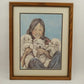 Patti Lindstrand Signed Print Stolen Glimpse Alaskan Puppies Framed Matted 1985