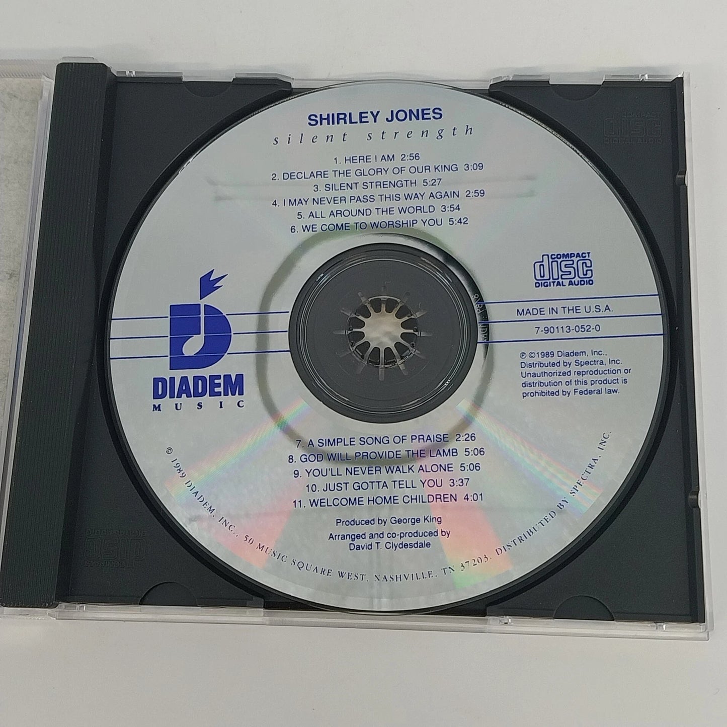Shirley Jones Silent Strength CD 1989 Diadem Music Christian Gospel Vocal Album