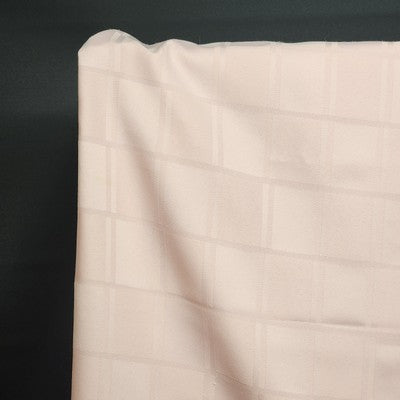 Rose Pink Rectangle Tablecloth with Windowpane Checkered Striped Design 50"x70"