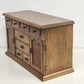 Prestige Wood Jewelry Box Cabinet 11 Drawer Louvered Doors Felt Lined 17"