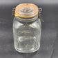 Bocal Le Parfait Wire Bail Canning Jar Super Glass Canister 1 Liter 8.5" Vintage