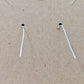 2 Dangle Earrings Gold Silver Black Bow Net Agate Pearl 1.5" Drop