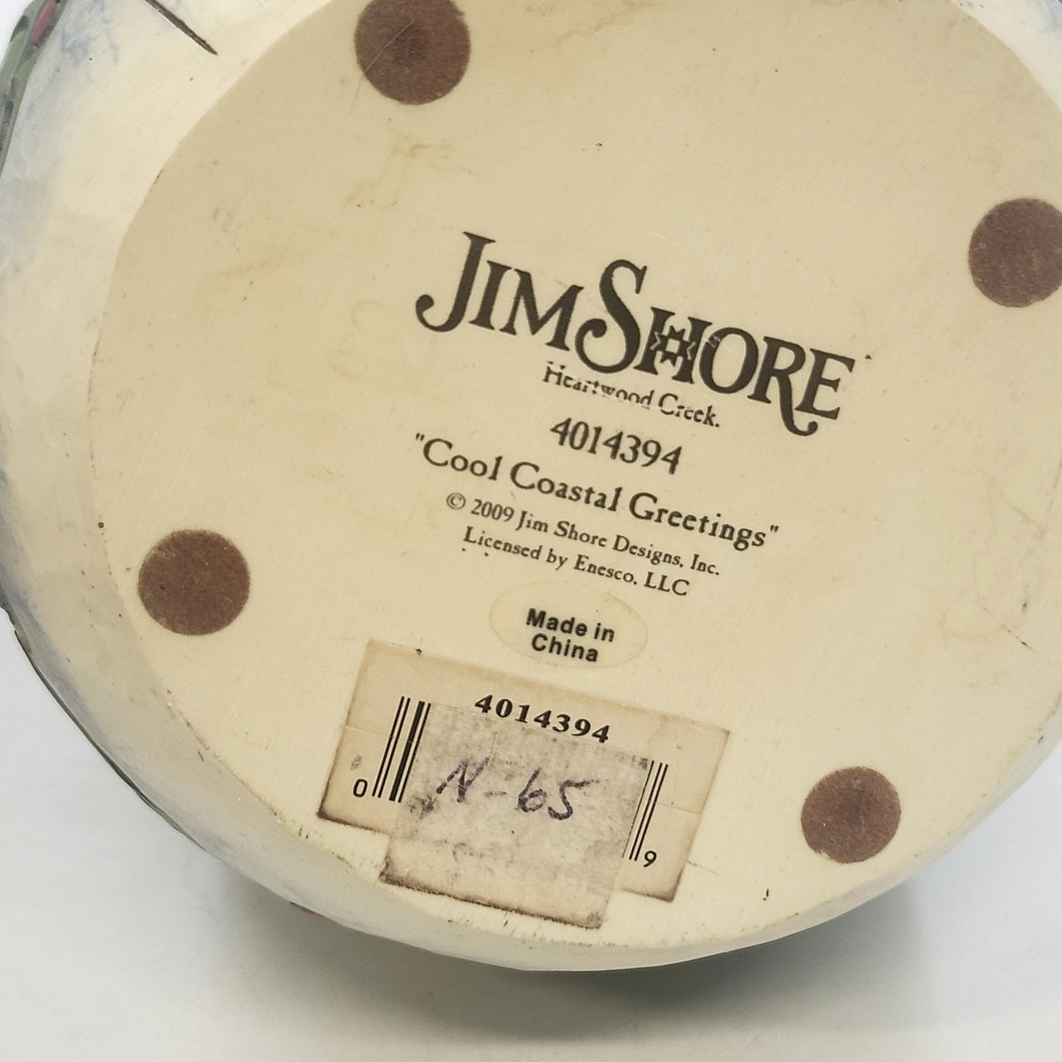 Enesco Jim Shore Cool Coastal Greetings Snowman Sailboat Heartwood Creek 2009