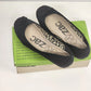 Zoe & Zac Ballet Flats Black Canvas Bow Slip On Comfort Shoes Women’s 8.5
