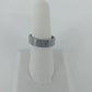 3 Pc Ring Lot Blue Rhinestone Adjustable Silver Tone Flower Chain Link Size 7