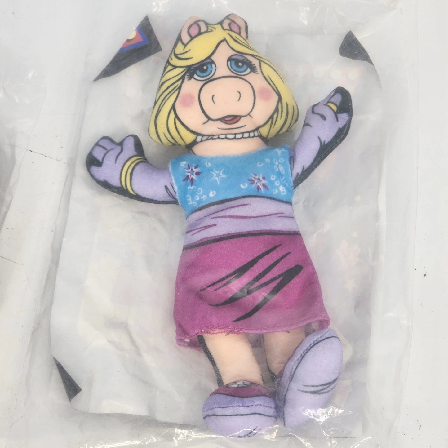 Muppets Plush Set 4pc Kermit Miss Piggy Fozzie Blockbuster Promo NOS Vintage
