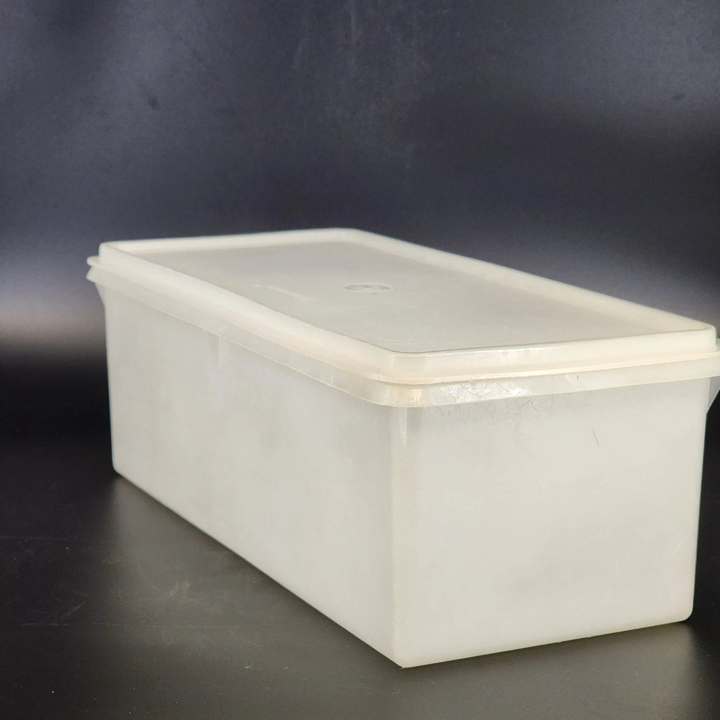 Tupperware Jumbo Bread Keeper 606-9 Frosted Lid 607-8 Fruit Vegetable Container