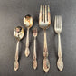 Wm Rogers IS Precious Mirror Silver Plate 5 Various Piece Set 3 Forks & 2 Spoons