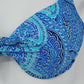 Body I.D. Blue Paisley 2-Piece Bikini Swimsuit Women's Size 10 Underwire