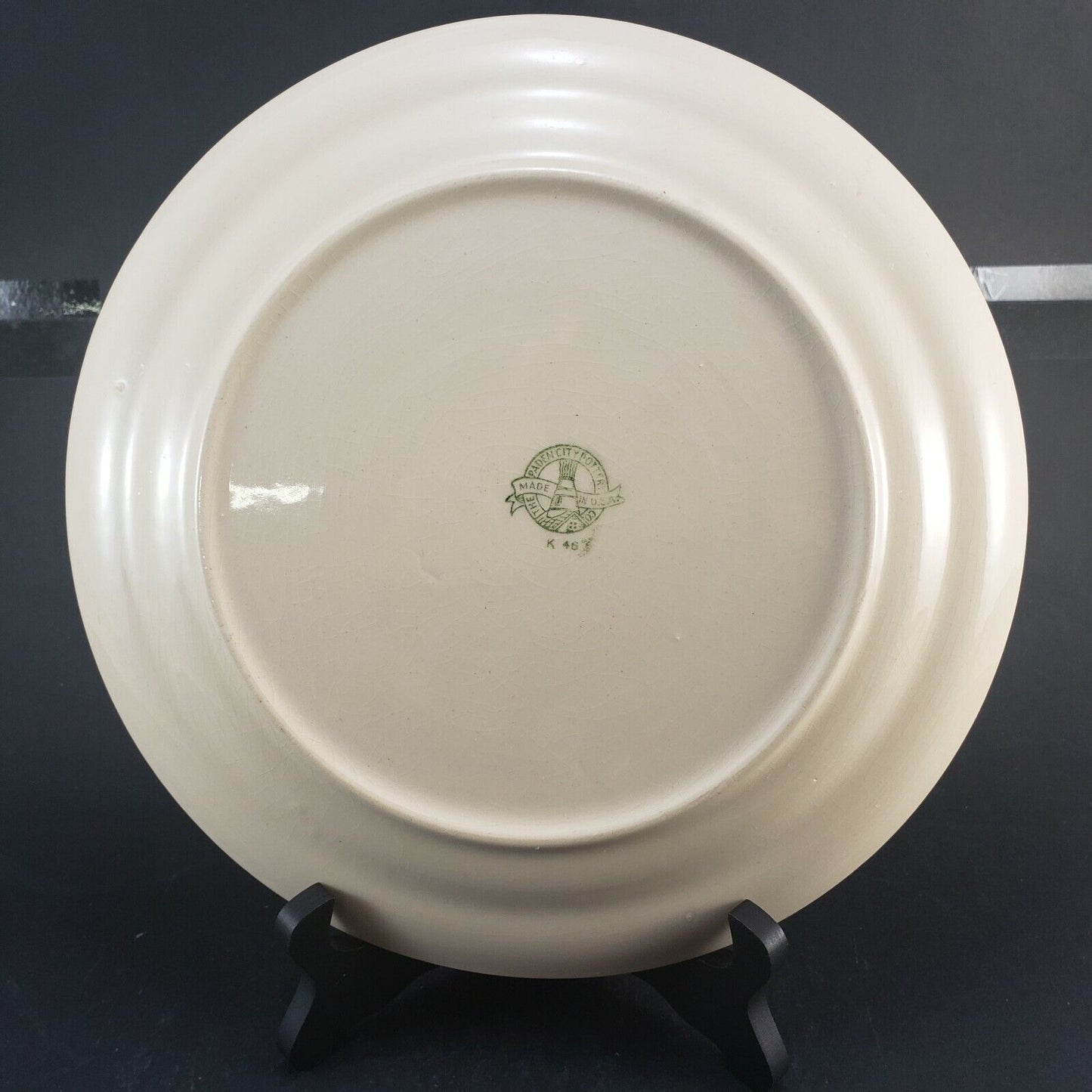 Paden City Pottery Marlene Lace Pattern 10" Dinner Plate Vintage Crazed