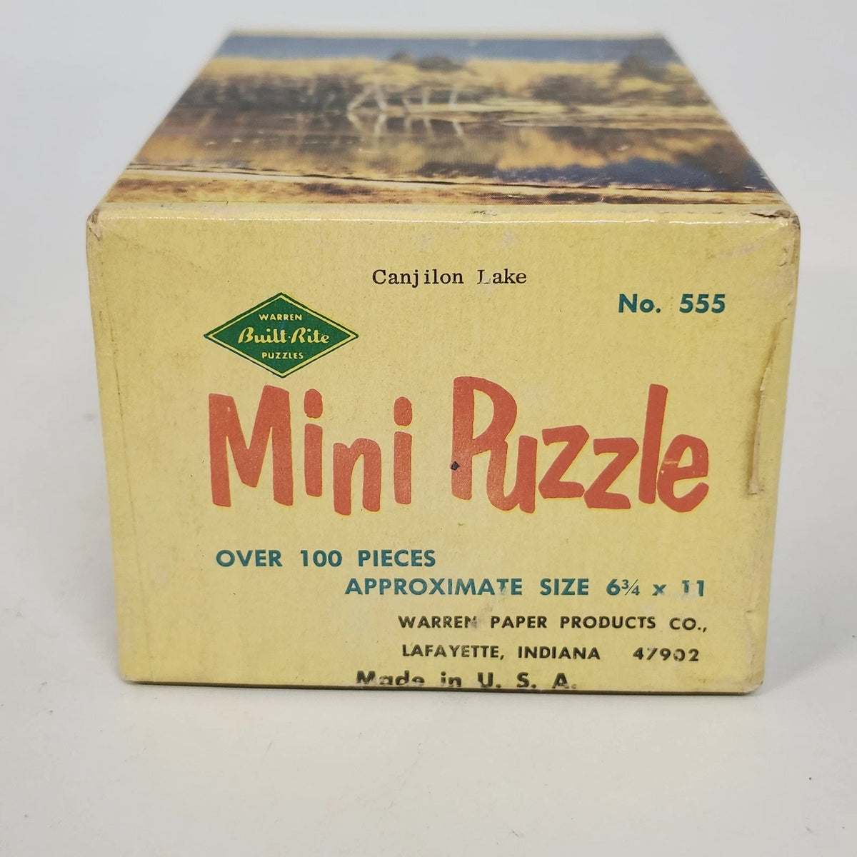 Warren Built-Rite Mini Puzzle No 555 Canjilon Lake 100+ Pieces Boxed Vintage USA