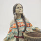 Universal Statuary Native American Indian Maiden Figurine Basket Resin 13" Vtg