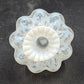 Fenton Glass Perfume Bottle White French Opalescent Lattice Optic Squat 4.25"