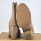 Karyn’s Collection Ankle Boots Womens 8 Brown Block Heel Zip Faux Leather Bootie