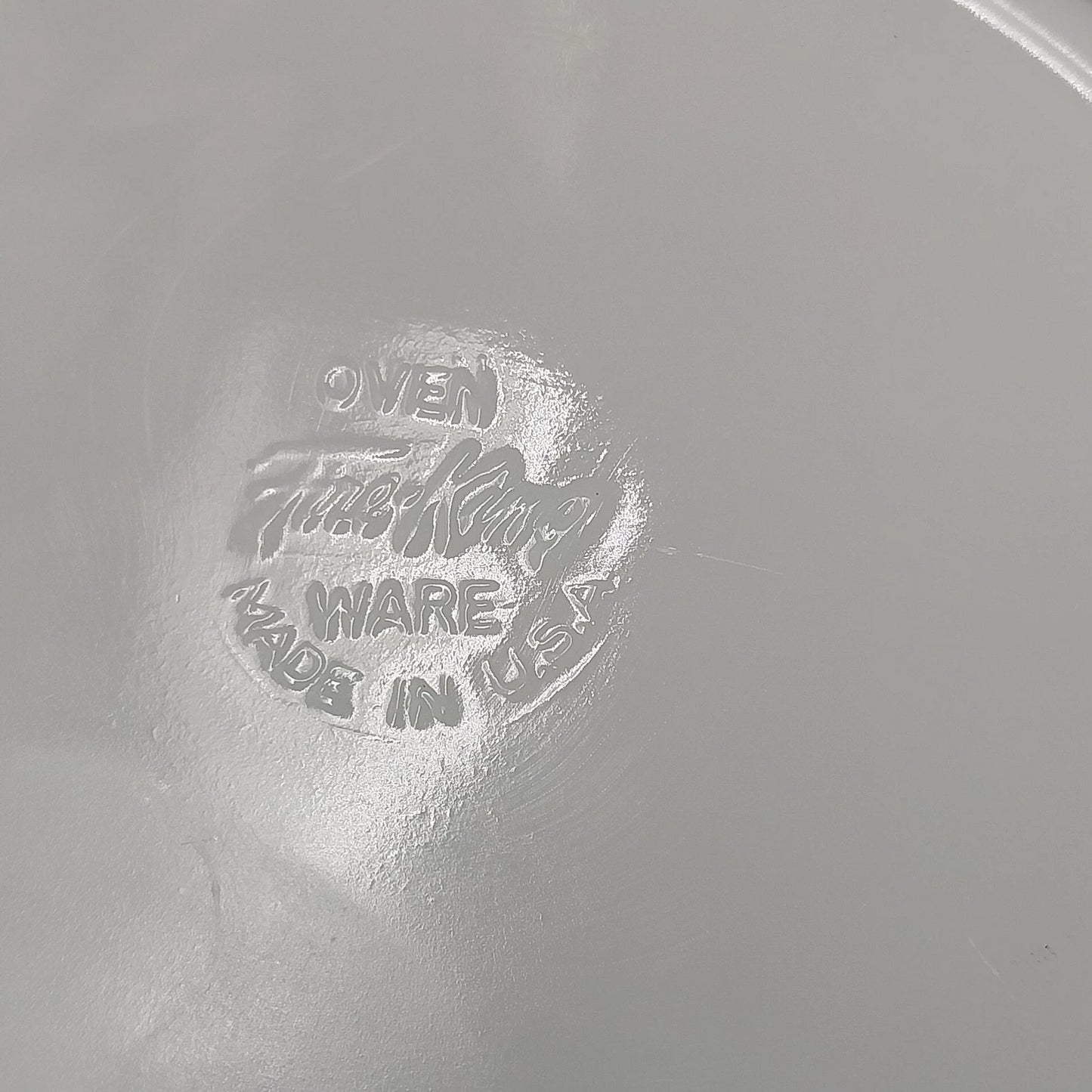 4 Fire-King Dinner Plates Anchor Hocking White Swirl Milk Glass Gold Trim