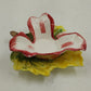 Ceramic Floral Tea Light Candle Holder Leaf Plate Red White Flower Chadwick Vtg