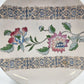 Large Embossed Platter Macau 12.5" Hand Painted Pink Blue Floral Design