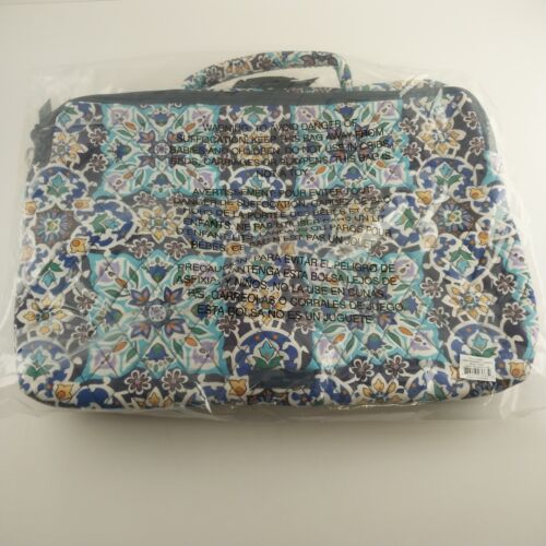 Laptop Workstation Crossbody Vera Bradley Lisbon Medallion Cotton NEW Laptop Bag